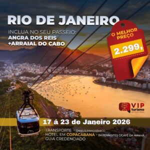 <b>🏖 RIO DE JANEIRO 🏝</b> 17 à 23/01 *** <b>PROMO R$ 2.299,</b>