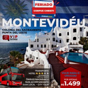 <b>🇺🇾 MONTEVIDÉU 🇺🇾 </b> - Feriadão C.Christi <b>** R$ 1499, à vista** </b>