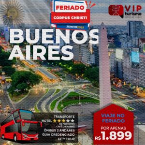 <b>🇦🇷 BUENOS AIRES 🇦🇷 - </b> Feriadão C. Christi  <b>** R$ 1899, à vista**</b>