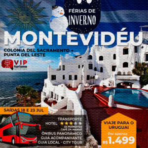 <span style="color: #ff0000;"><strong> <b>🇺🇾 MONTEVIDÉU 🇺🇾 </strong></span> </b> Férias de Inverno - SAÍDA 23/07 <b> <span style="color: #ff0000;"><strong>**PROMO R$ 1.299, à vista** </strong></span> </b> </b>