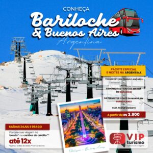<span style="color: #ff0000;"><strong> 🇦🇷<b> BARILOCHE + BUENOS AIRES </strong></span> </b></b>🇦🇷 Férias de Inverno - SAÍDA 04/08 <b> <span style="color: #ff0000;"><strong>**R$ 4.400,** </b></strong></span> </b>