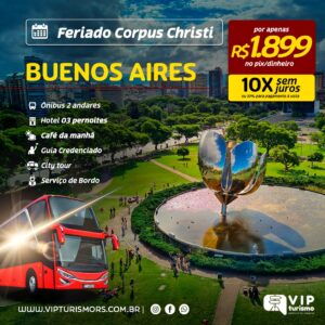 <span style="color: #ff0000;"><strong><b>🇦🇷 BUENOS AIRES 🇦🇷 - </strong></span></b> Feriadão C. Christi  <span style="color: #ff0000;"><strong><b>**R$ 1.899, até 10x s/ juros**</b></strong></span>