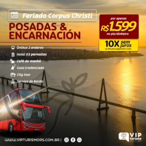 <span style="color: #ff0000;"><strong> 🇦🇷<b> POSADAS & ENCARNACION </strong></span> </b>🇦🇷 Feriadão C. Christi <b> <span style="color: #ff0000;"><strong> **R$ 1.599, até 10x s/ juros** </strong></span> </b>