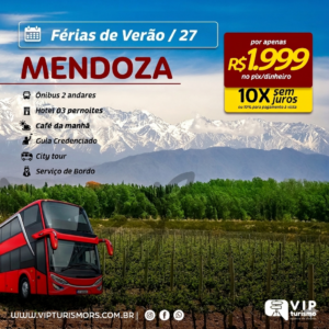 <span style="color: #ff0000;"><strong> 🇦🇷<b> MENDOZA </strong></span> </b>🇦🇷 Férias de Verão <b> <span style="color: #ff0000;"><strong> **R$ 1.999, até 10x s/ juros** </strong></span> </b>