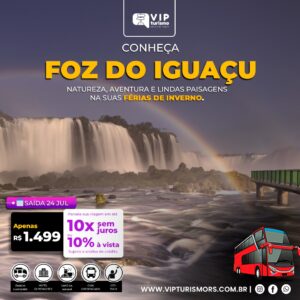 <span style="color: #ff0000;"><strong> <b>🦋FOZ DO IGUAÇU 🌈 </strong></span> </b> Férias de Inverno – SAÍDA 24/07<b> <span style="color: #ff0000;"><strong> **R$ 1299,00** </strong></span> </b>