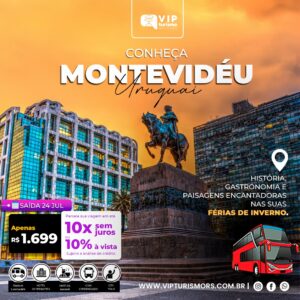 <span style="color: #ff0000;"><strong> <b>🇺🇾 MONTEVIDÉU 🇺🇾 </strong></span> </b> Férias de Inverno – SAÍDA 29/07<span style="color: #ff0000;"><strong><b>**R$ 1.699, até 10x s/ juros** </b></strong></span>
