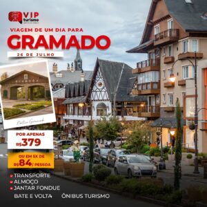 <span style="color: #ff0000;"><strong> <b> 🍫 GRAMADO ⛄</b> </strong></span> 26/07 - FÉRIAS DE INVERNO <b> <span style="color: #ff0000;"><strong> ** R$ 379,00 COM ALMOÇO & JANTAR FONDUE** </strong></span> </b>