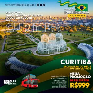 <span style="color: #ff0000;"><strong> <b>🇧🇷 CURITIBA C/TREM 🚂 + ILHA DO MEL 🏝 </strong></span> </b> Feriadão Independência 07/09<b> <span style="color: #ff0000;"><strong> **PROMO R$ 999, à vista** </strong></span> </b>
